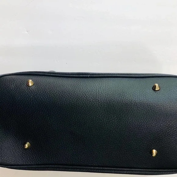 Sophisticated Navy Leather Tote Bag - Picture 6 of 15